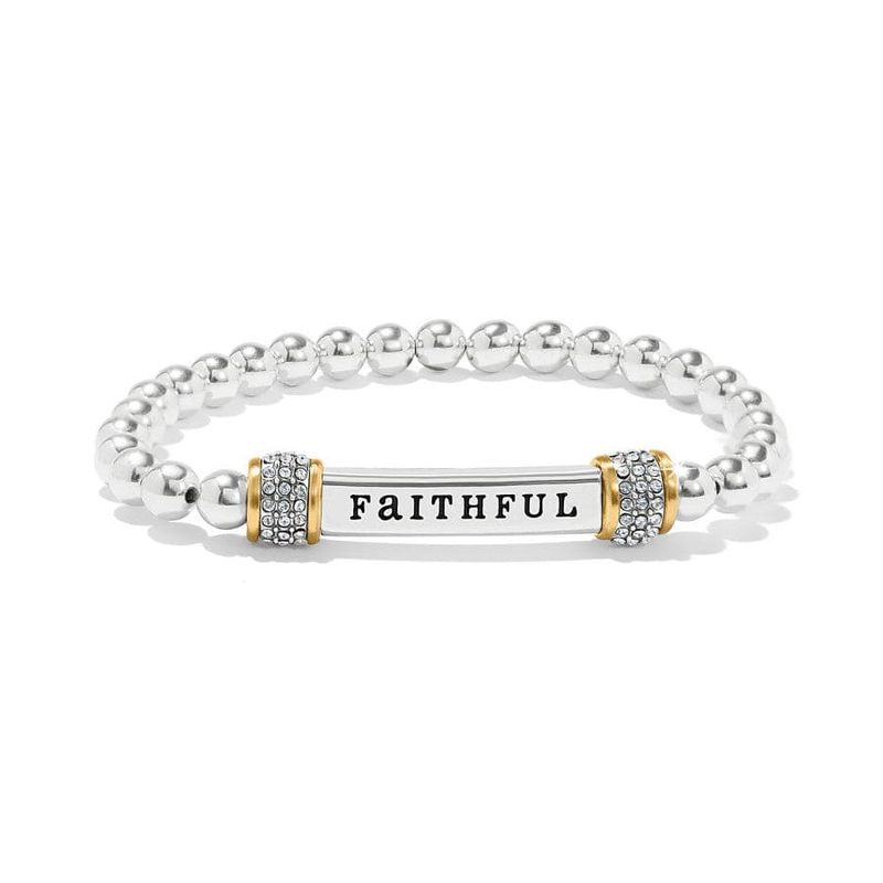 Brighton Meridian &quot;Faithful&quot; Two Tone Stretch Bracelet