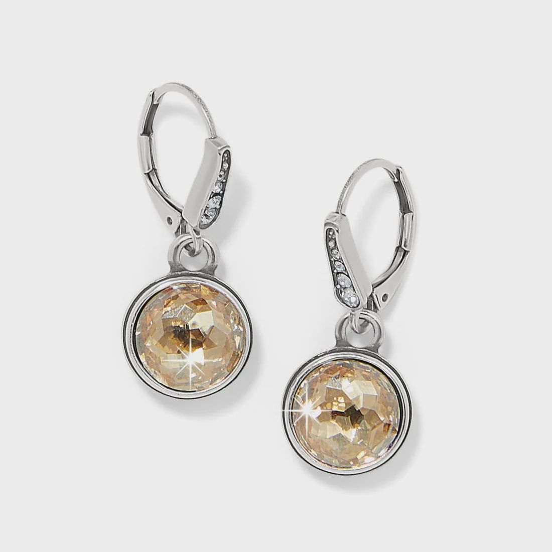 Brighton Meridian Aurora Leverback Earrings- Silver-Golden