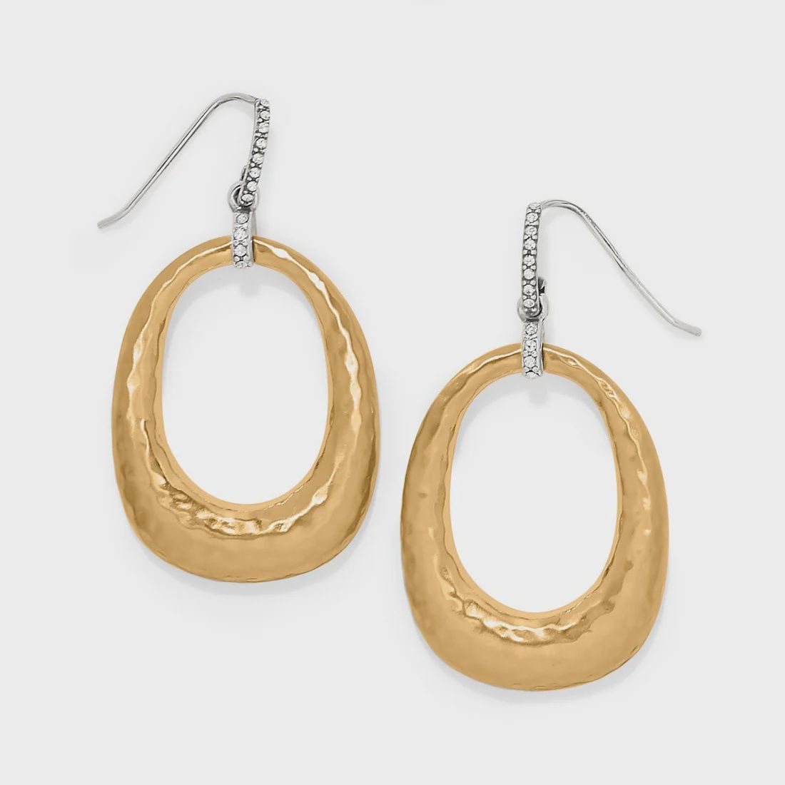 Brighton Meridian Geo Open Hoop French Wire Earrings- Gold