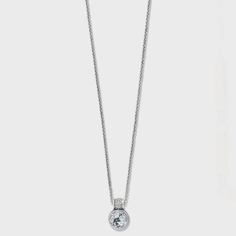 Brighton Silver Meridian Aurora Crystal Petite Necklace