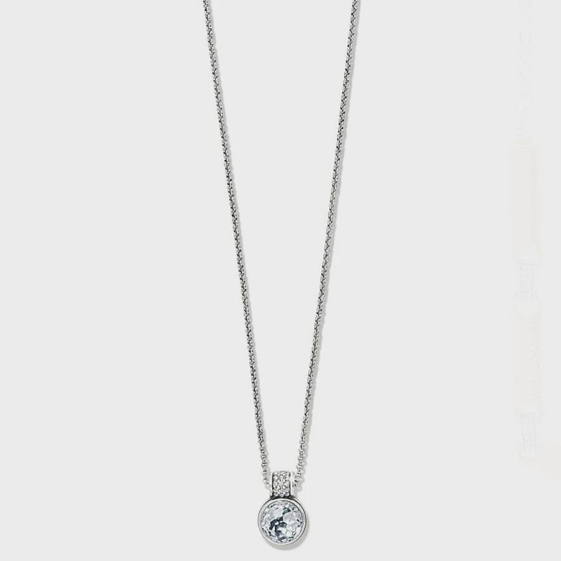 Brighton Silver Meridian Aurora Crystal Petite Necklace