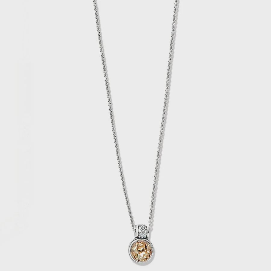 Brighton Silver-Golden Meridian Aurora Crystal Petite Necklace