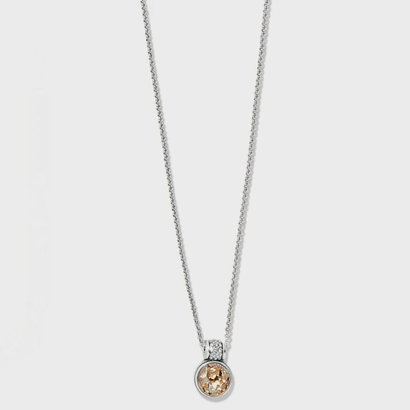Brighton Silver-Golden Meridian Aurora Crystal Petite Necklace