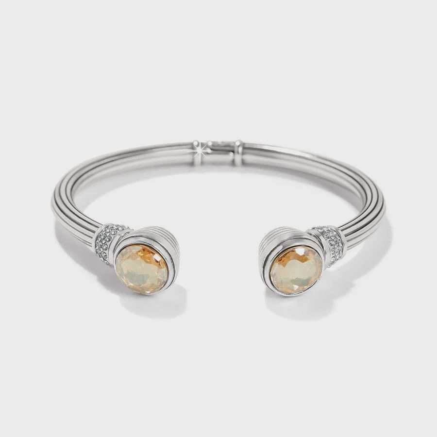 Brighton Silver-Golden Meridian Aurora Petite Hinge Bangle