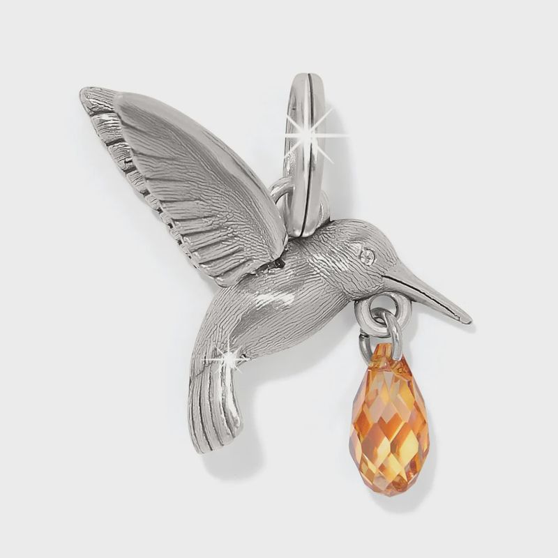 Brighton Silver Yellow Hummingbird Charm