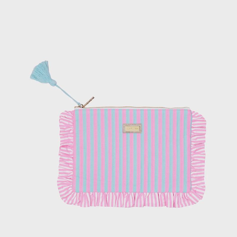 Lilly Pulitzer Ruffle Pencil Pouch- Stripe