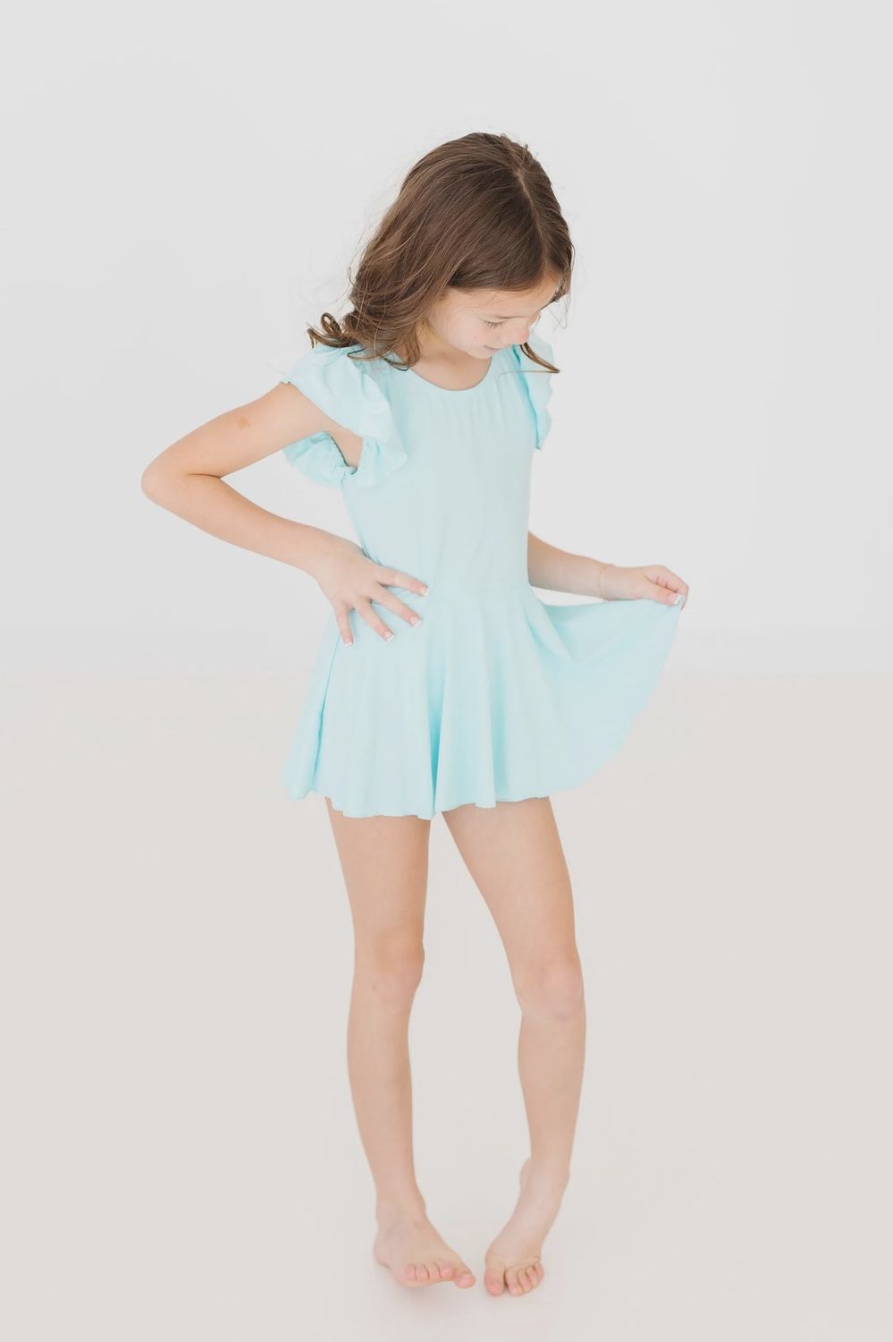 Mila and Rose Twirl Leotard- Aqua