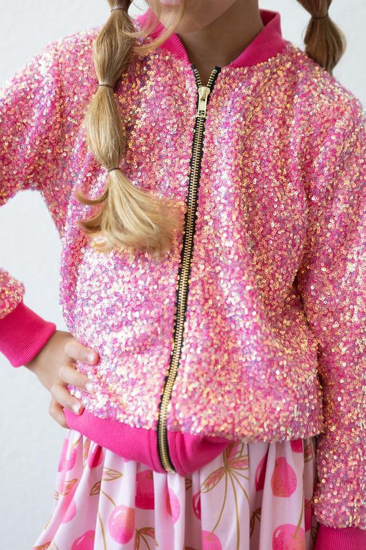 Mila and Rose  Hot Pink Sequin Jacket