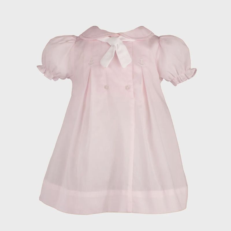 Girls Pink Classic Nautical Dress