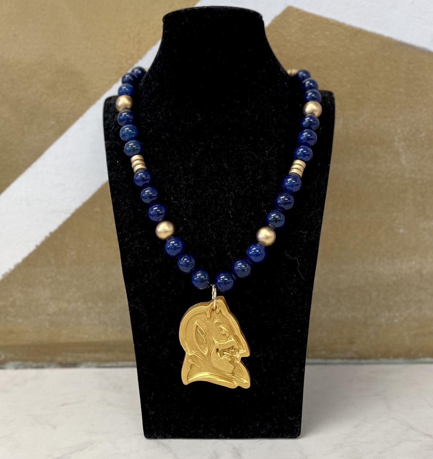 Hidden Truth Jewelry 18&quot; Lapis Lazuli with Duke Logo Necklace