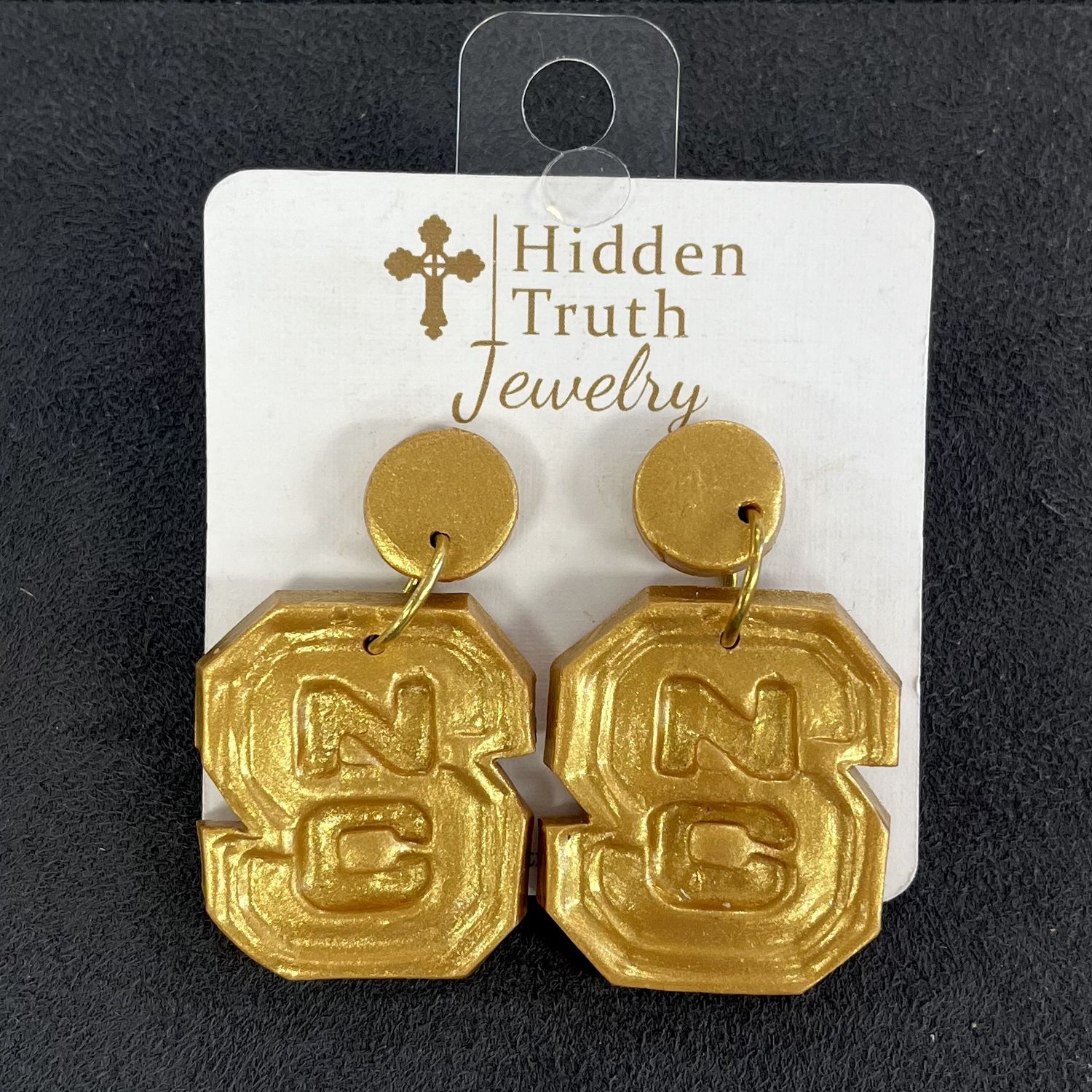 Hidden Truth Jewelry NC State Dangle Earrings