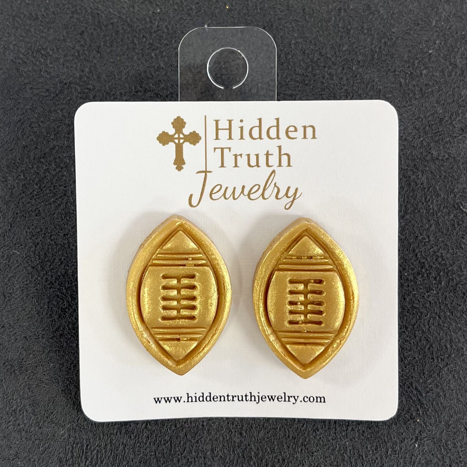 Hidden Truth Jewelry Football Stud