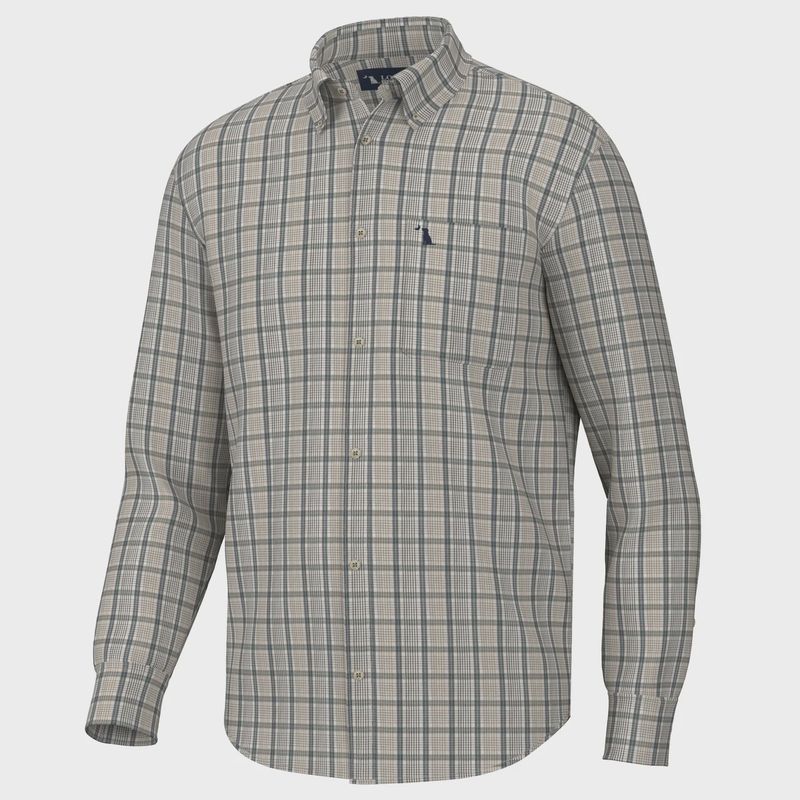 Local Boy Outfitters Light Gray/Ocean/Khaki Stamps Dress Shirt