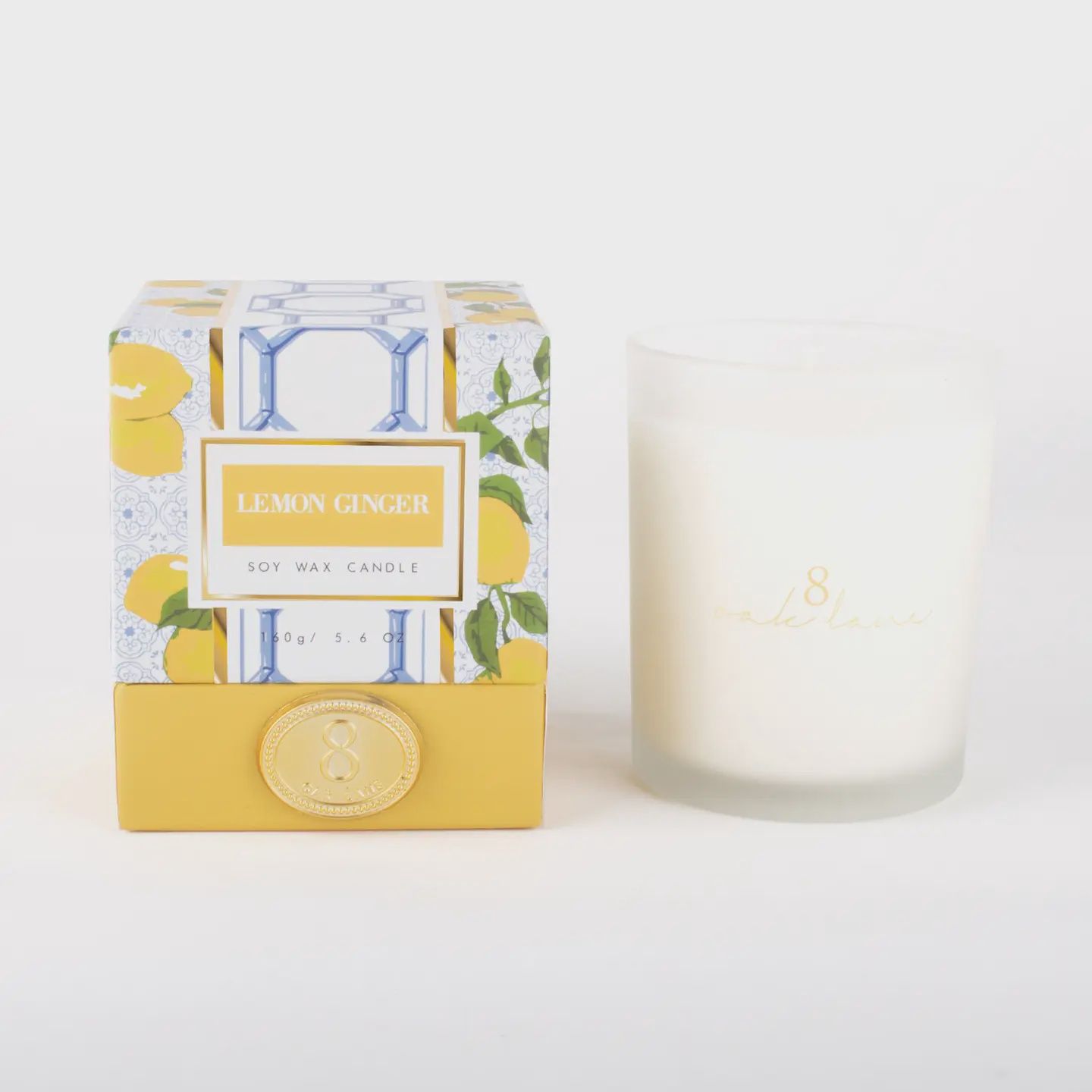 Oak Lane Lemon Ginger 5.6oz Soy Wax Candle