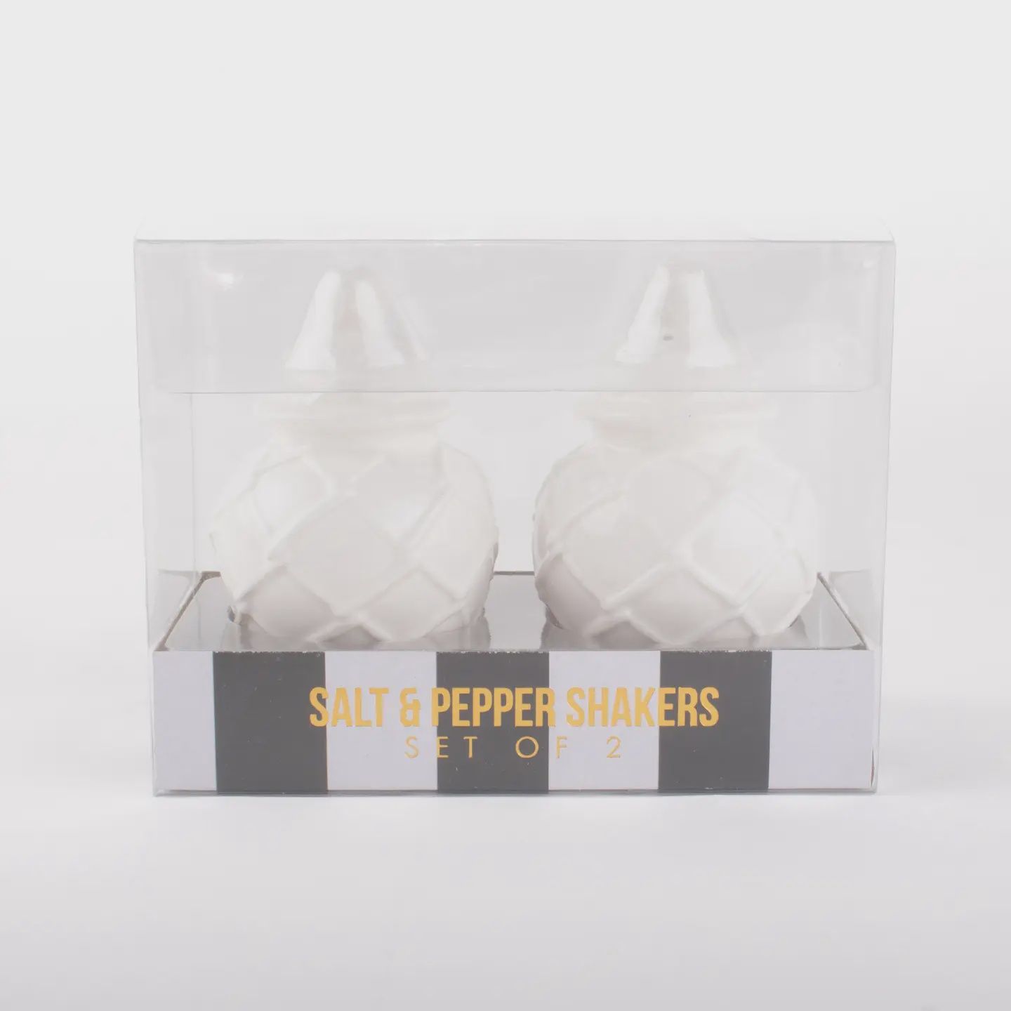 Oak Lane White Textured Jar Salt &amp; Pepper Shaker Boxed Set