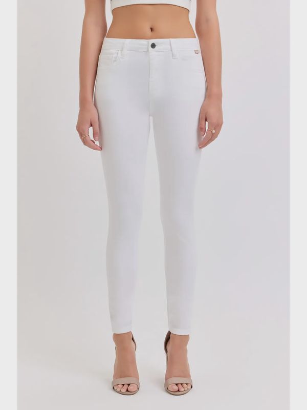 Cello Mid-Rise Crop Skinny Jean- White