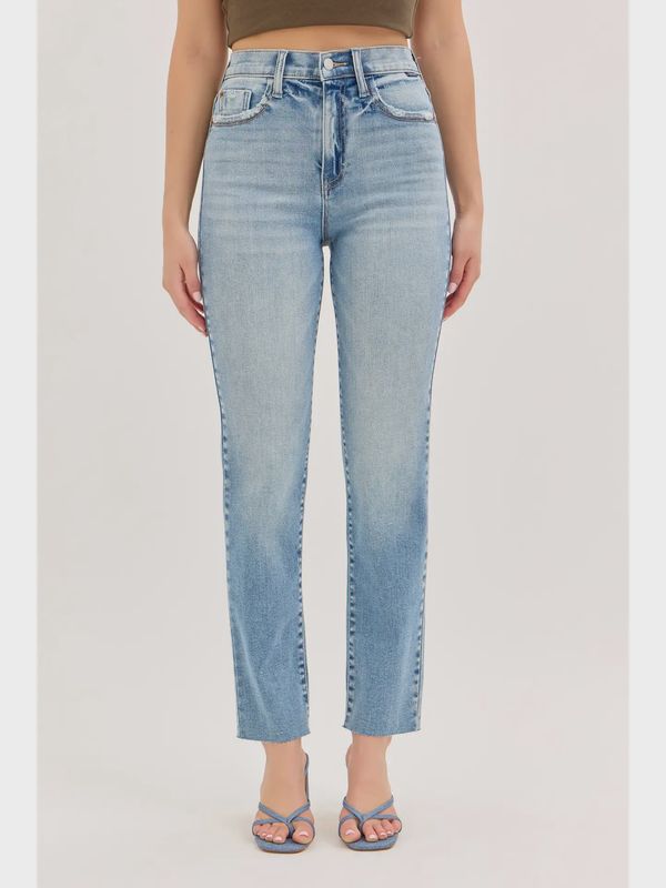 Cello High Rise Crop Straight Jean- Medium
