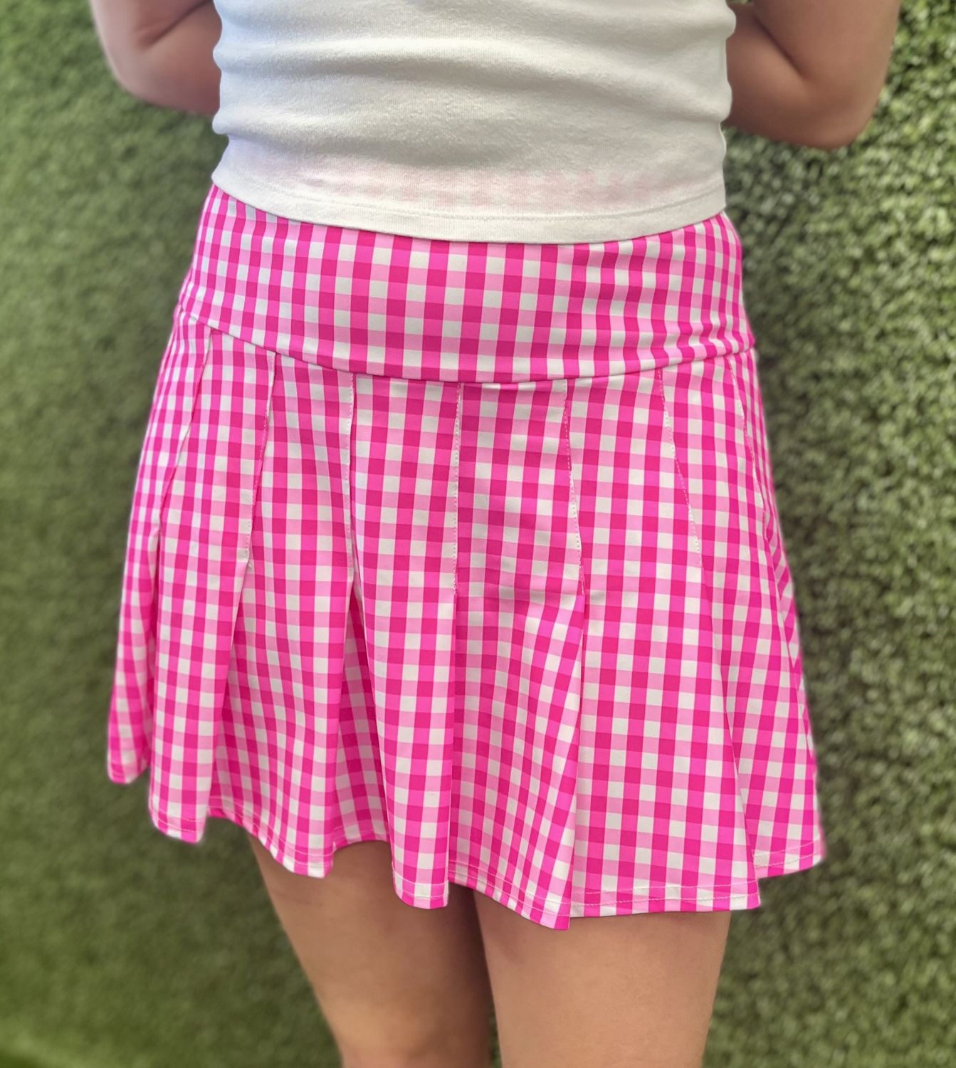 Aryeh Caryn Hot Pink Pleated Skort