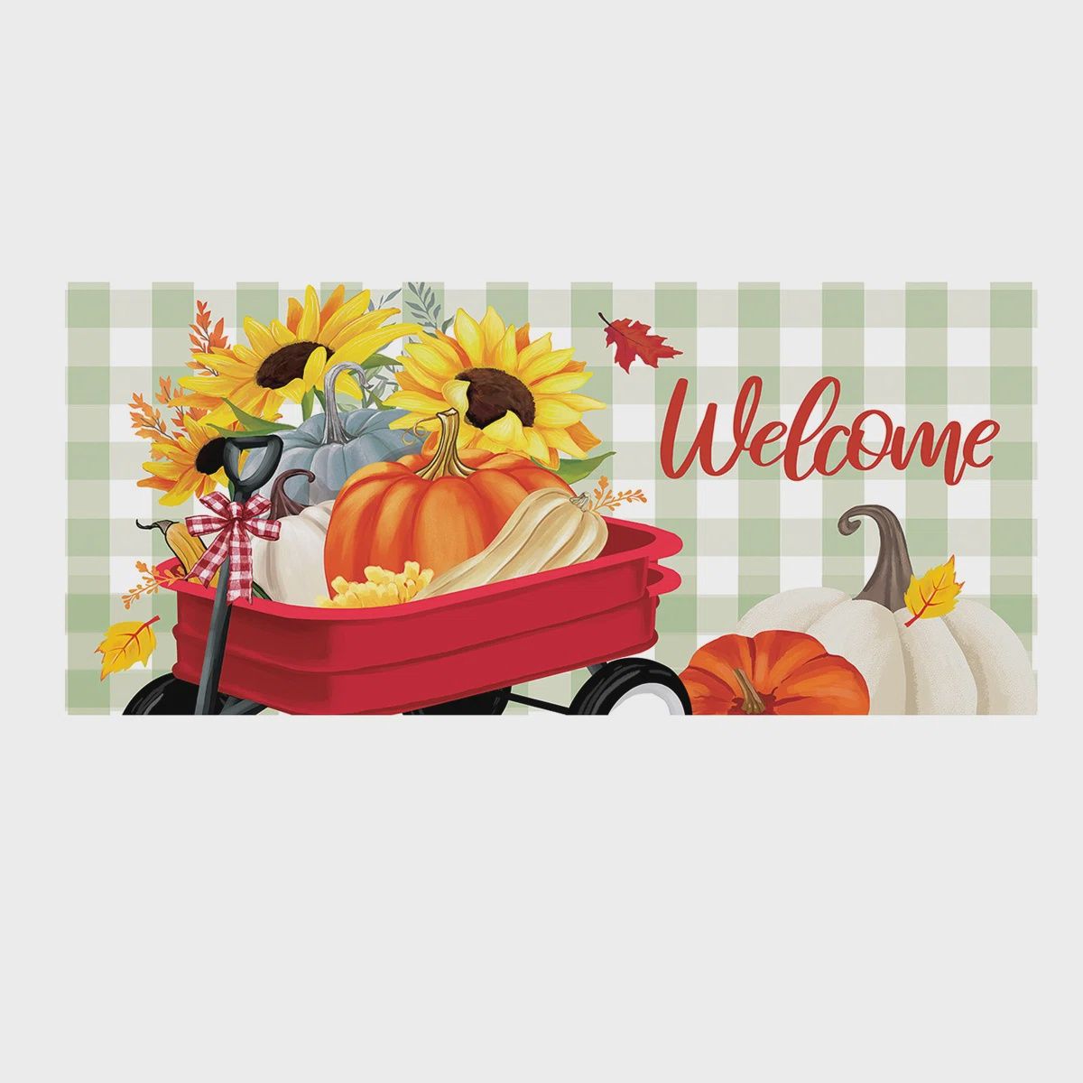 Evergreen Wagon Filled Pumpkin Sassafras Switch Mat