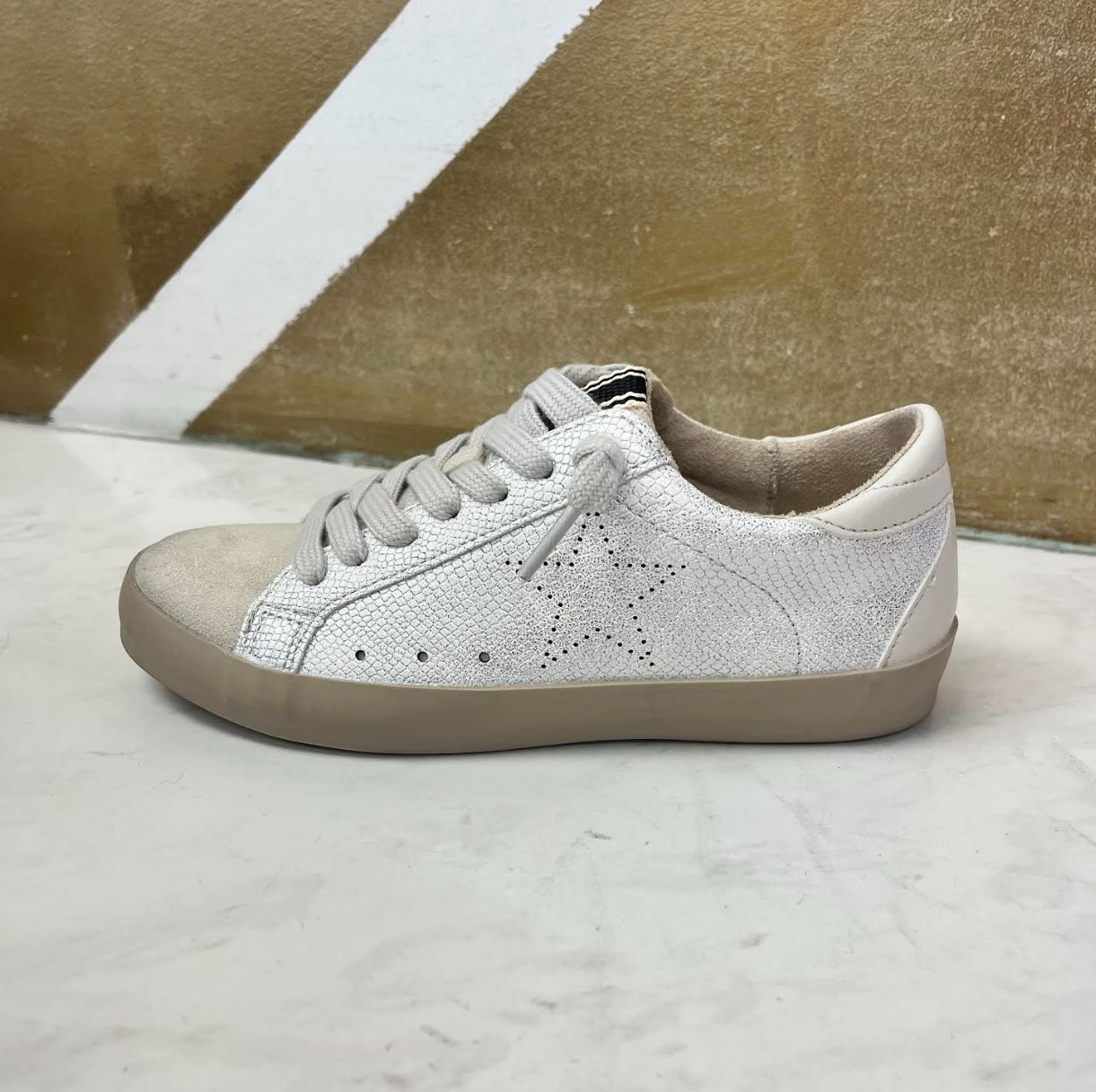 Shu Shop Mia Mini Sneaker- Silver Snake