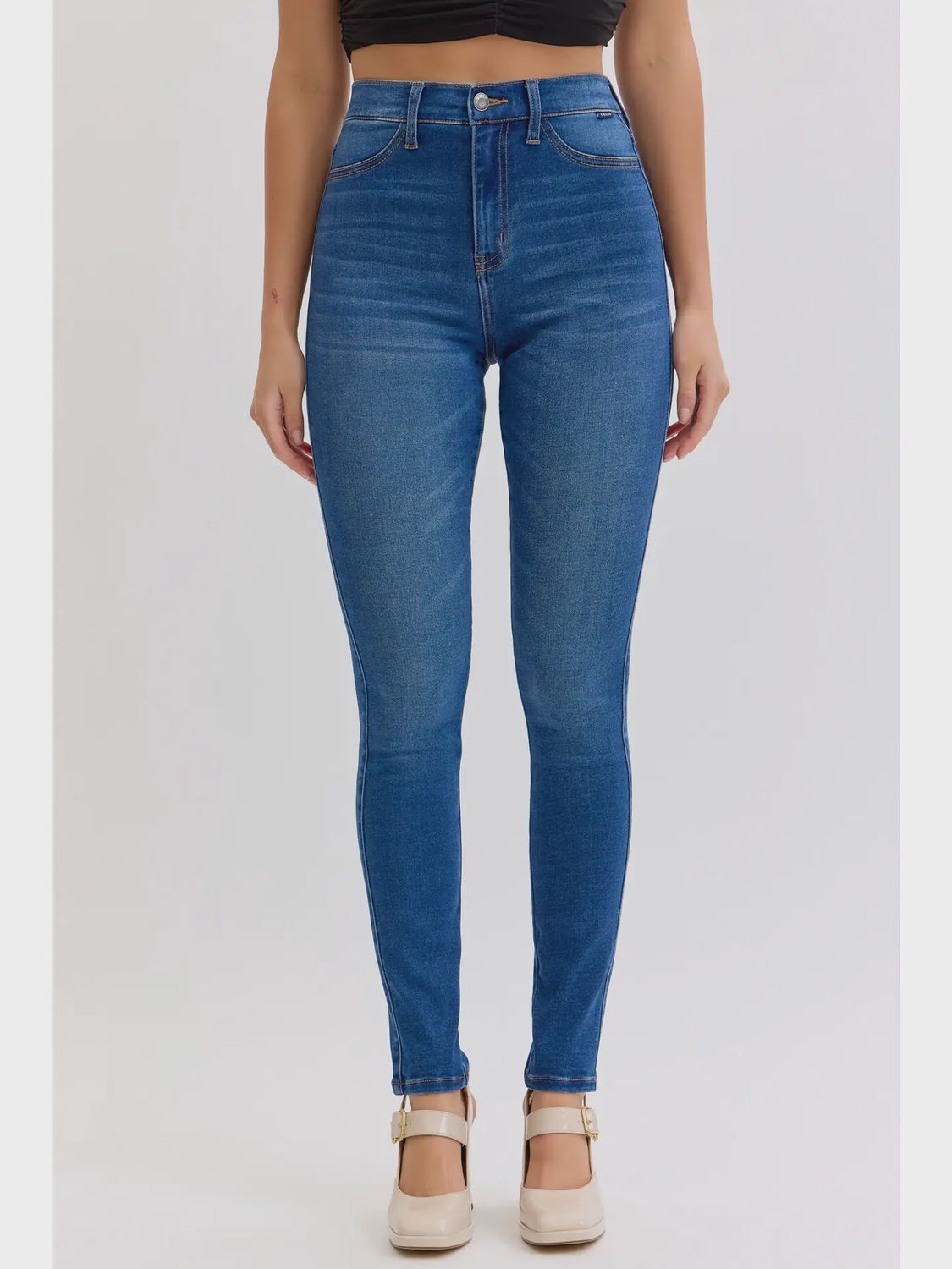 Cello High Rise Skinny Jeans- Medium Wash