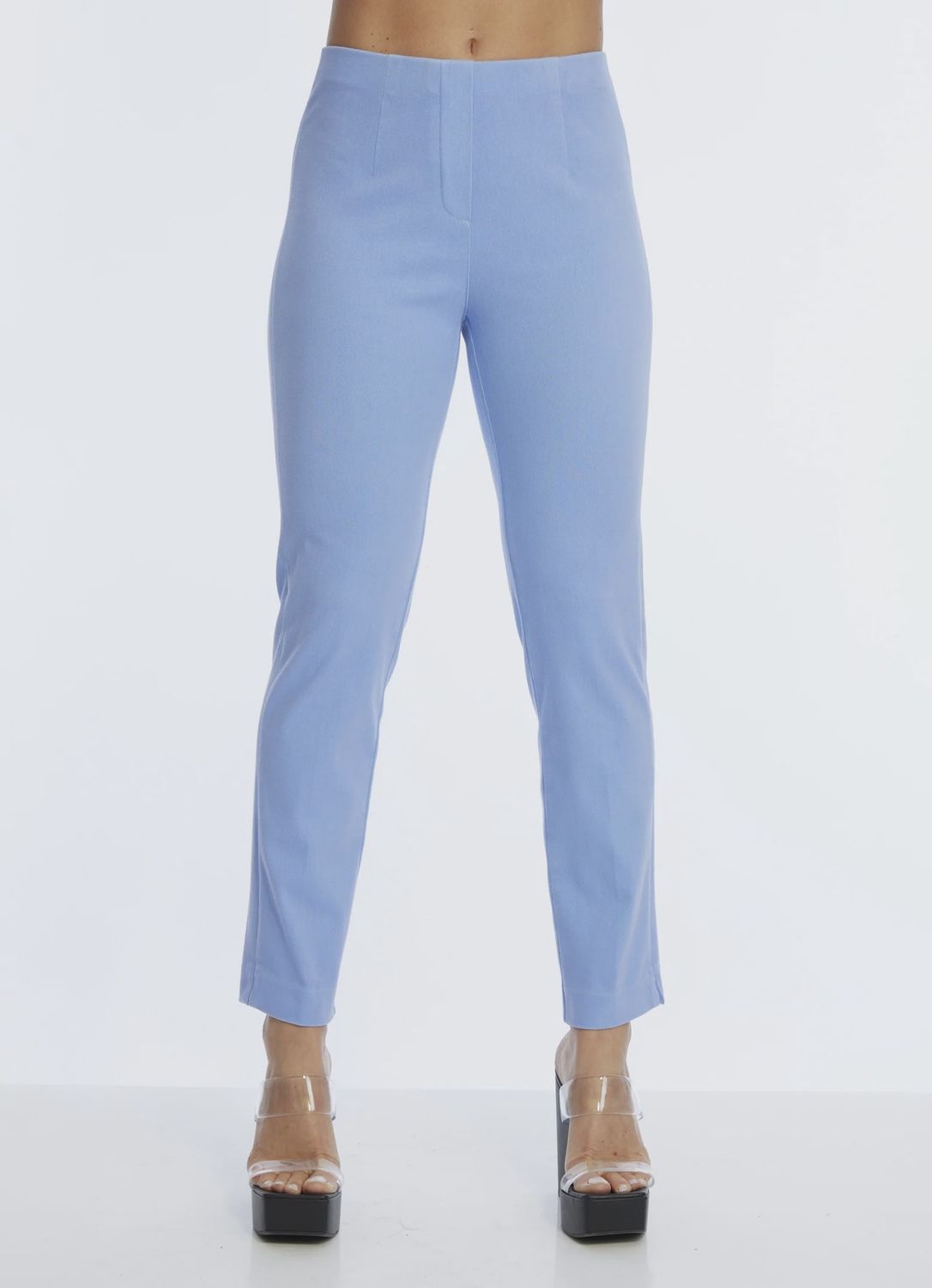 Lior Sasha Periwinkle Ankle Pant In Twill Cotton Denim