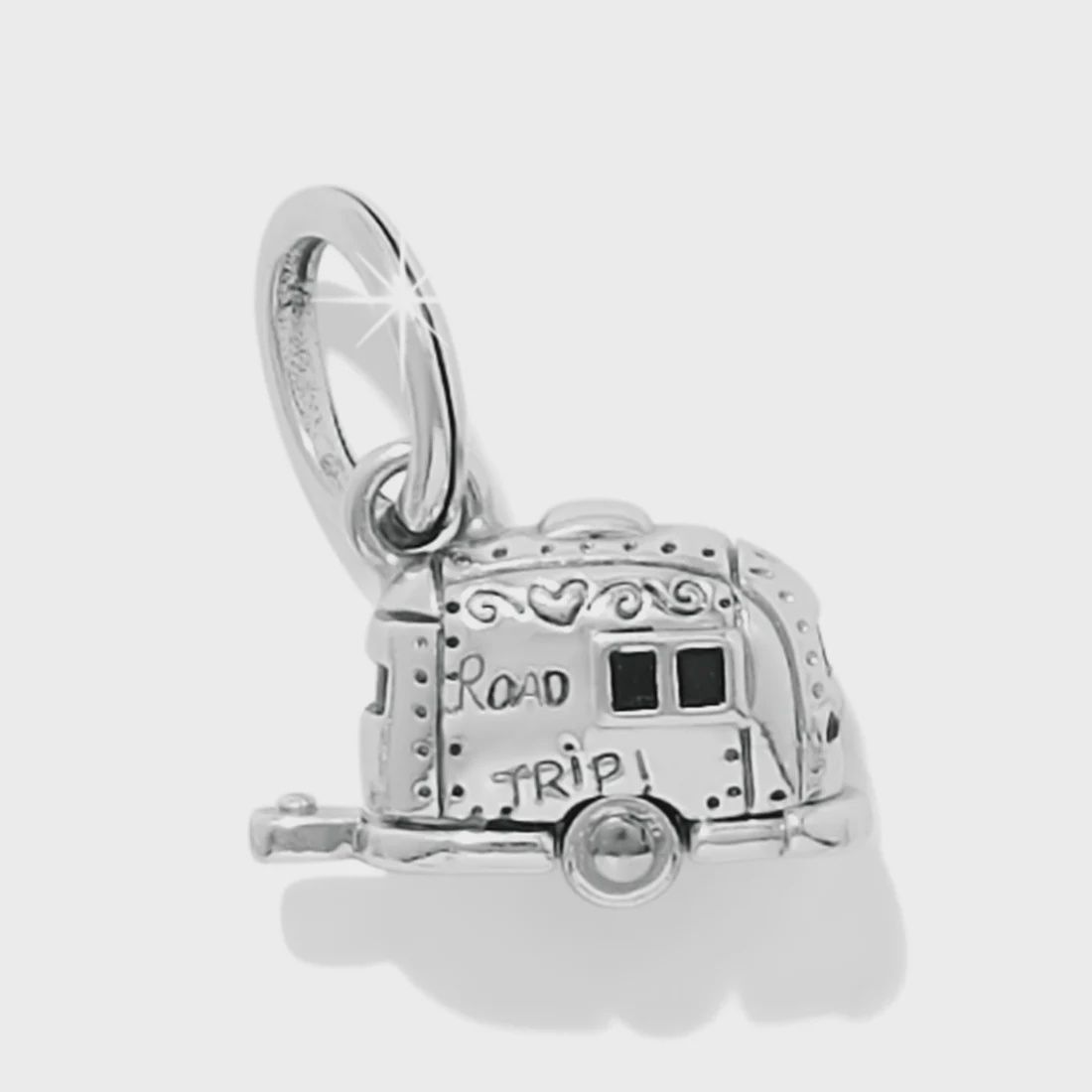 Brighton Road Trip Camper Charm- Silver
