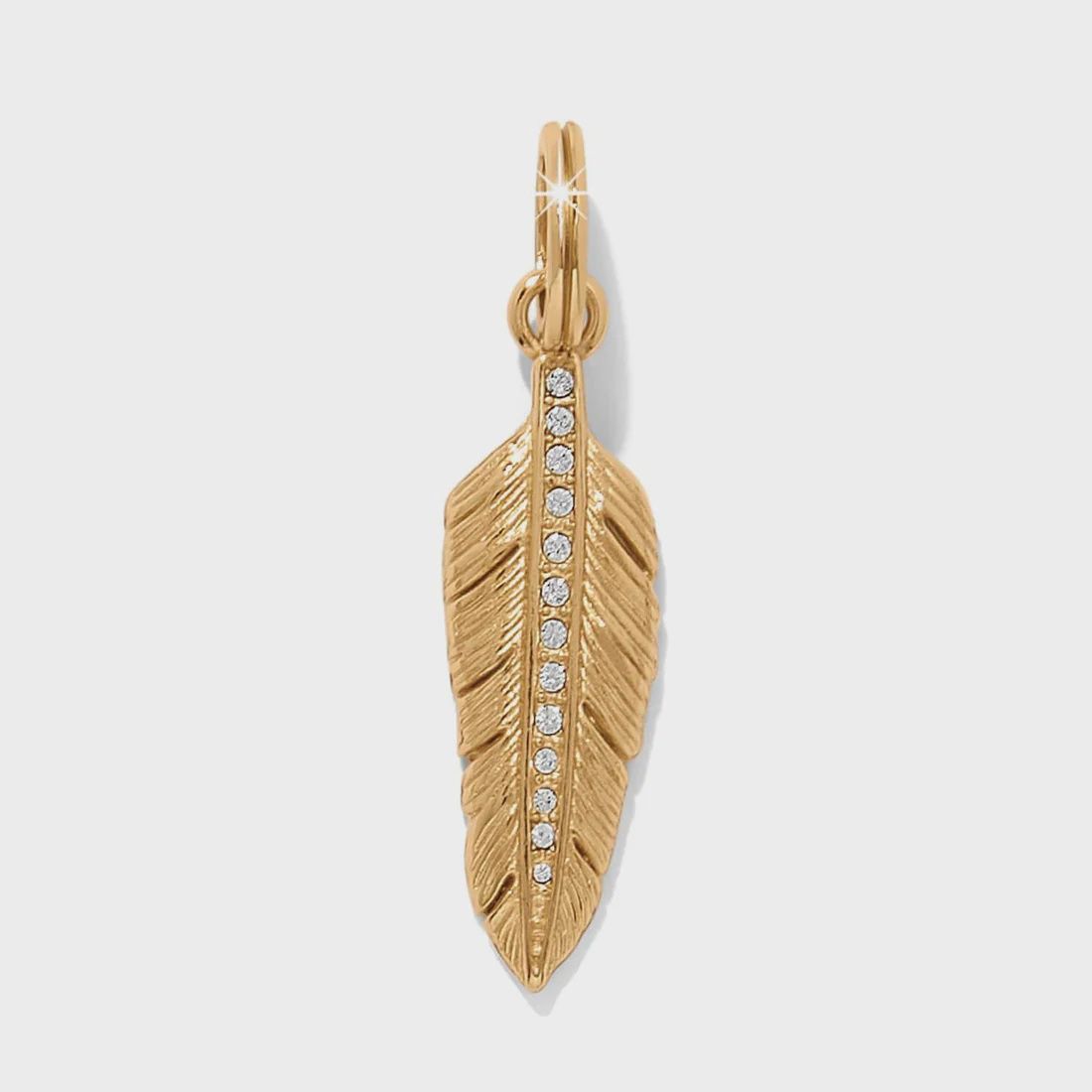 Brighton Plume Feather Amulet Charm- Gold