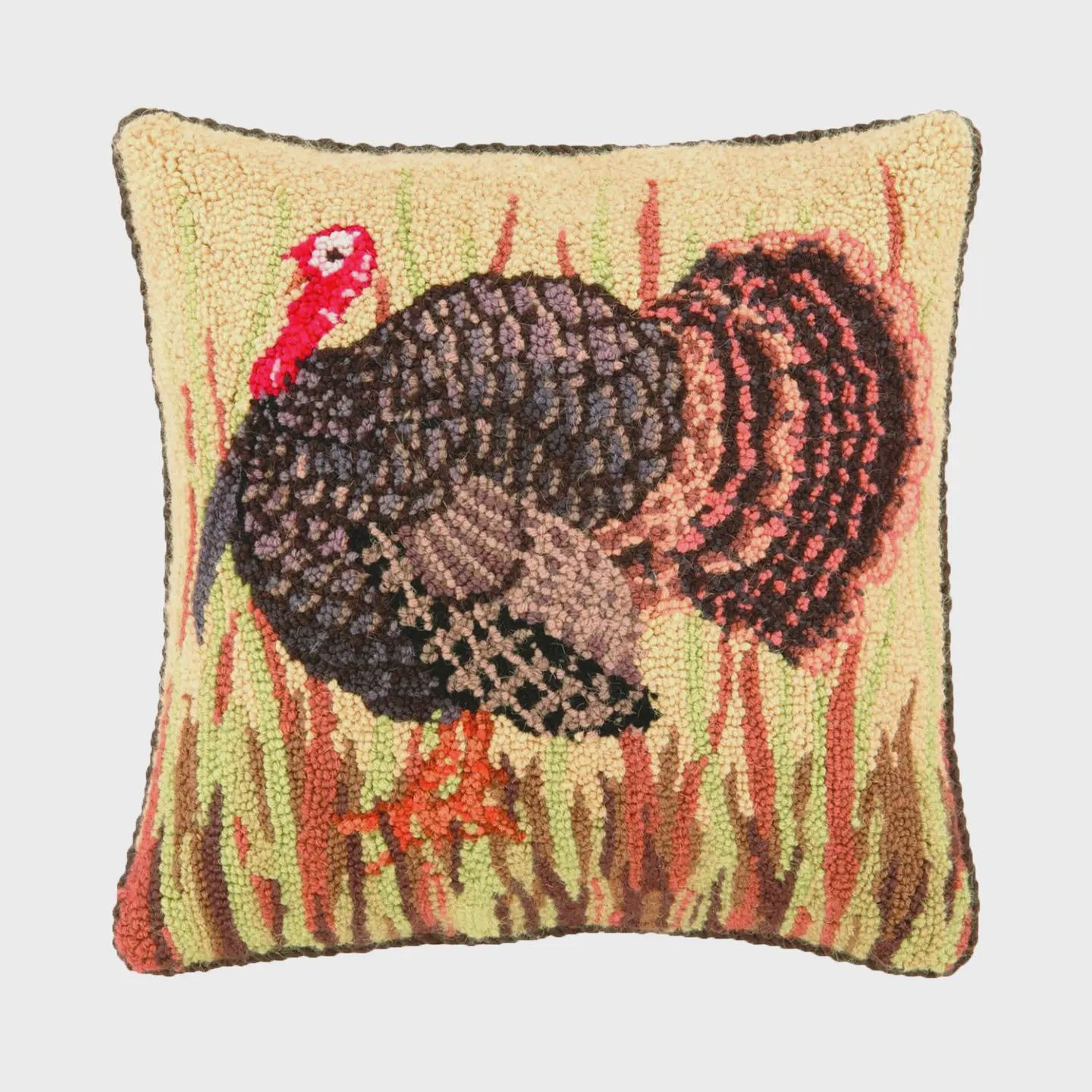 Peking Handicraft Wild Turkey Hook Pillow - Warren Kimble