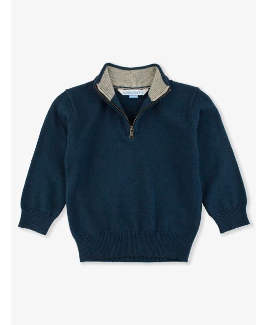 Ruggedbutts Dark Navy Quarter Zip Sweater