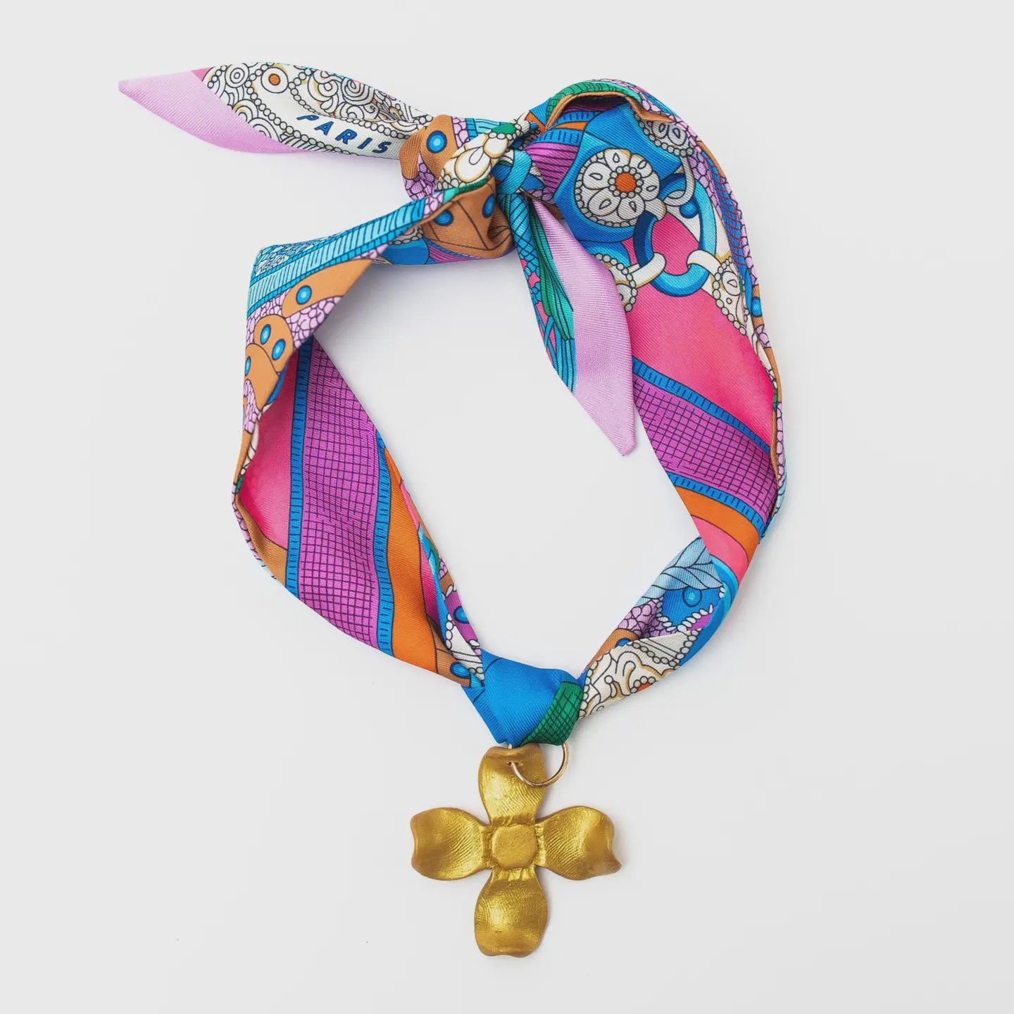 Hidden Truth Jewelry Multicolored Scarf with Dogwood