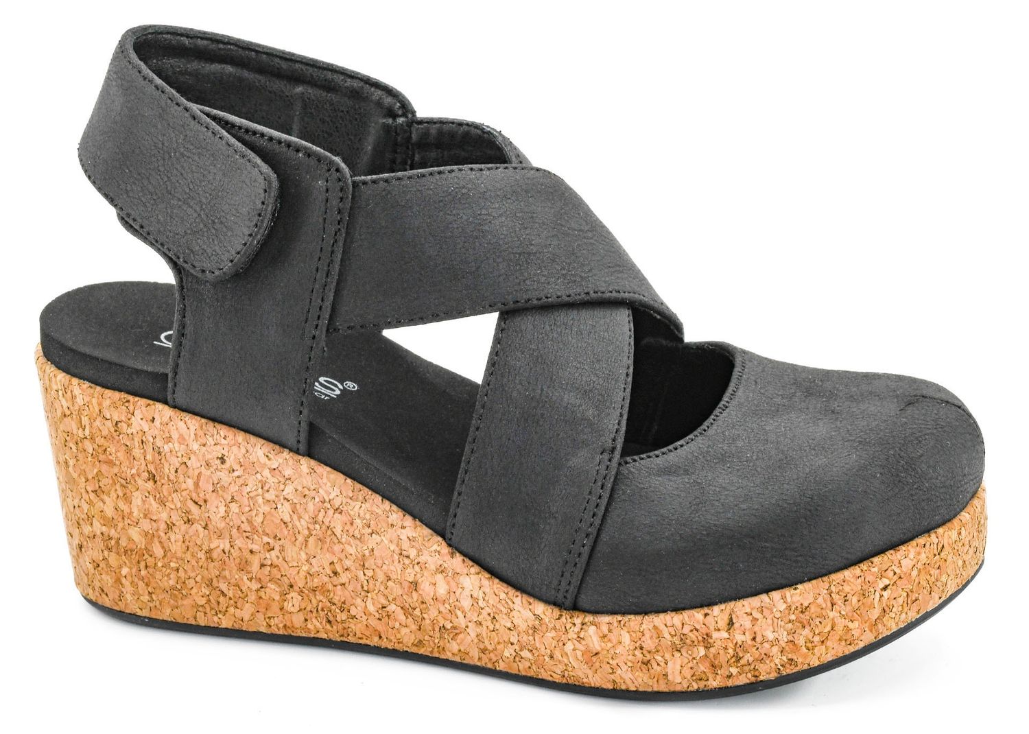 Corkys Case Closed Wedge- Black