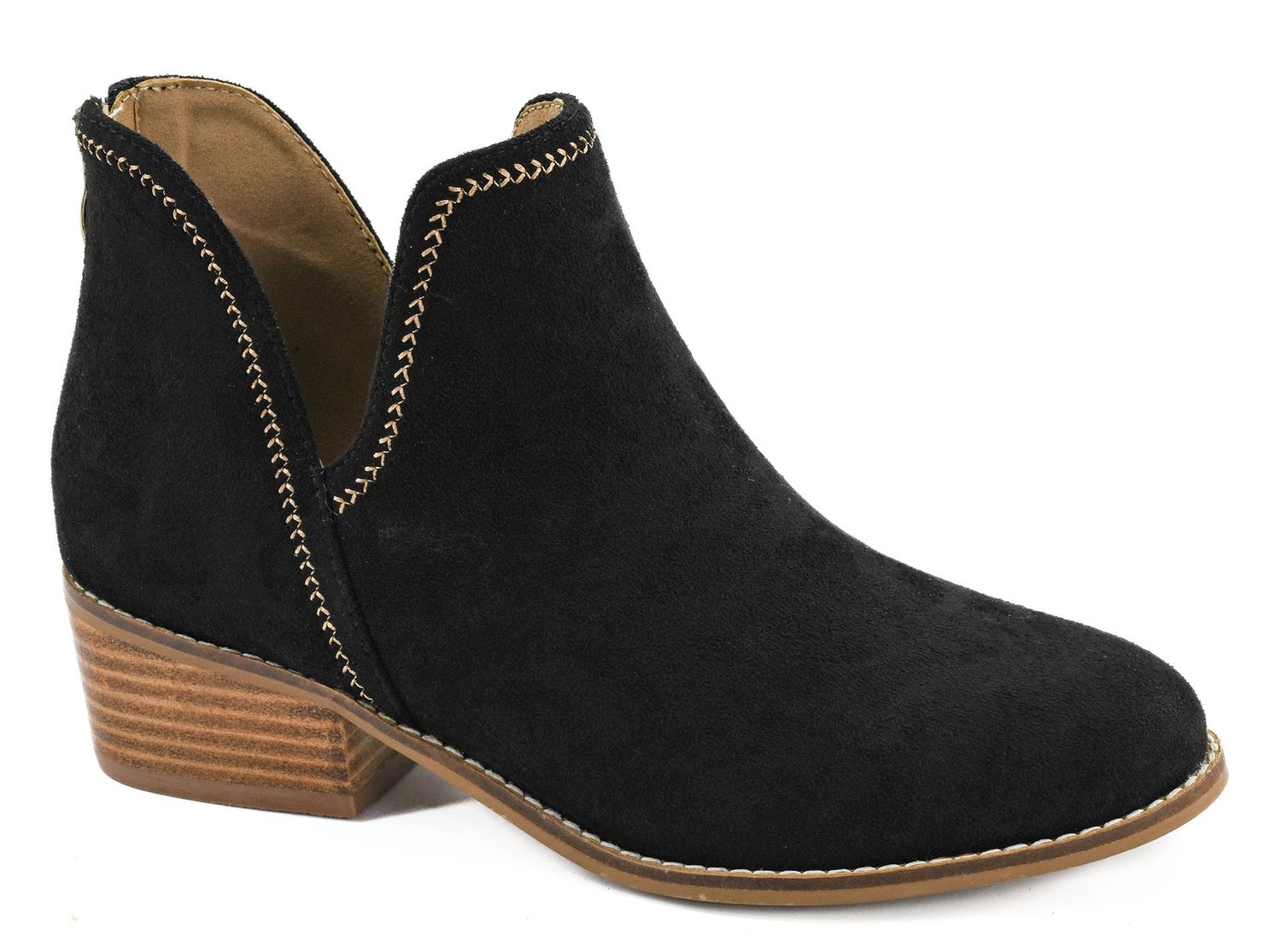 Corkys Bluffin Boot- Black Faux Suede