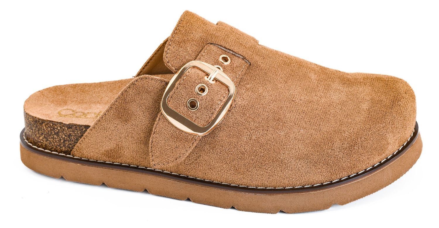Corkys Day Dream Clogs- Tobacco Faux Suede