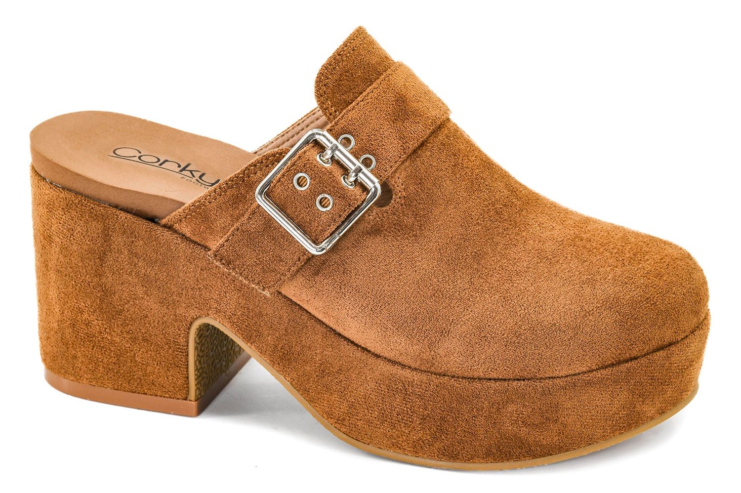 Corkys Tell Me More Heel- Tobacco