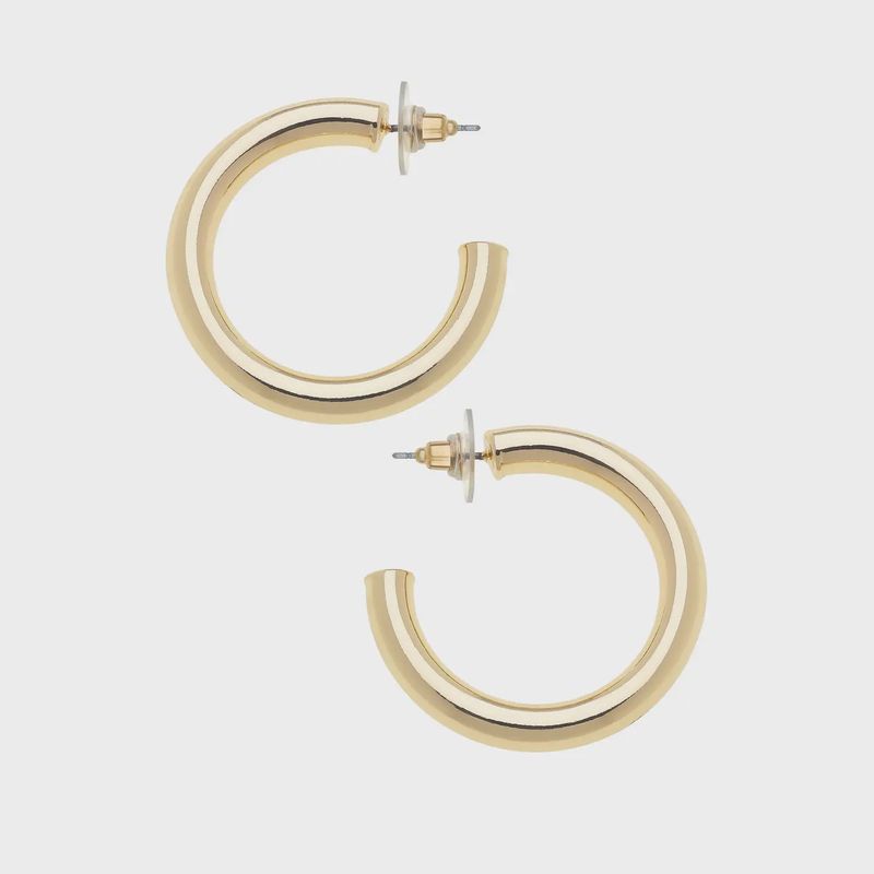 Canvas Arabella Hoop Earrings in Shiny Gold