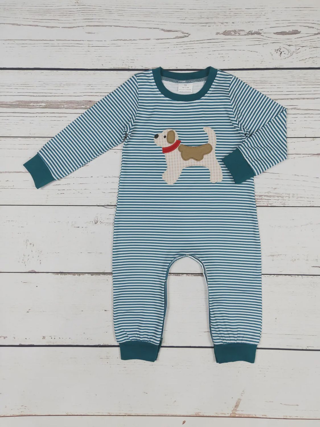 Sassy Kids Dog Appliqué Boy Romper