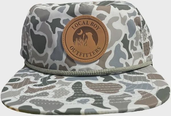 Local Boy Outfitters Perforated Flat Brim Leather Patch Hat