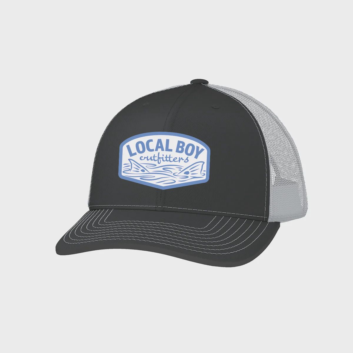 Local Boy Outfitters Fish Tails Trucker Hat- Charcoal