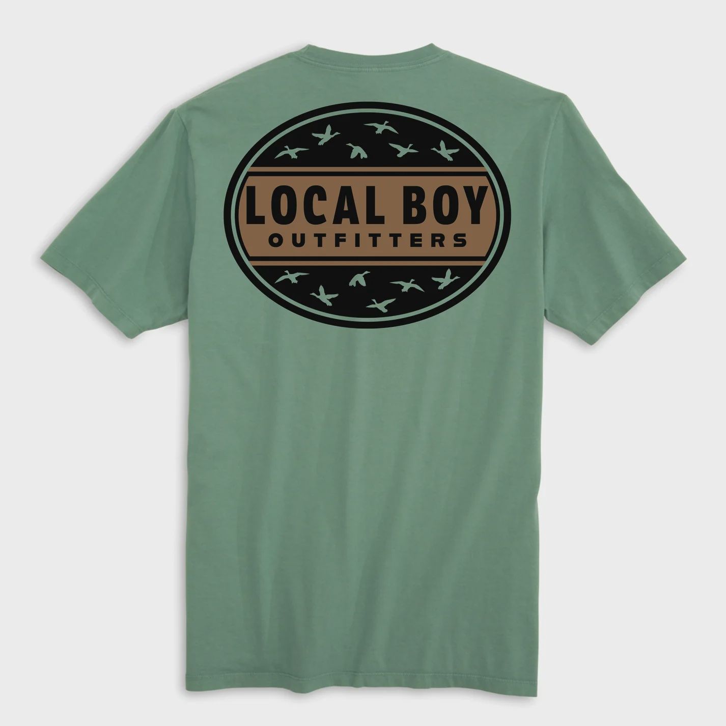 Local Boy Duck Badge T-Shirt- Light Green