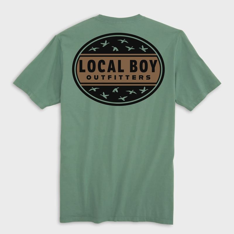 Local Boy Duck Badge T-Shirt- Light Green