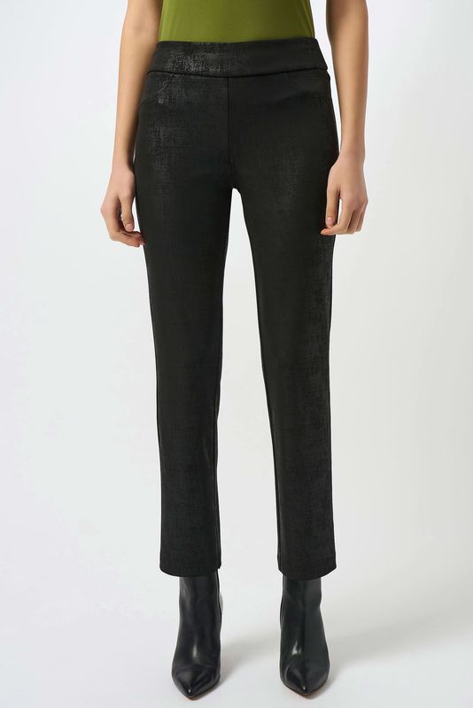 Joseph Ribkoff Silky Knit Straight Pull-On Pants- Black