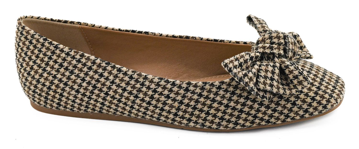 Corkys Sugar Rush Black Tan Houndstooth Shoes