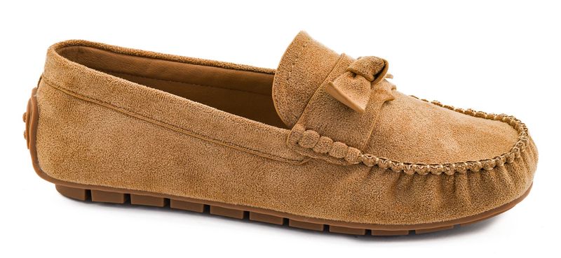 Corkys Driving Miss Daisy Camel Faux Suede Shoes