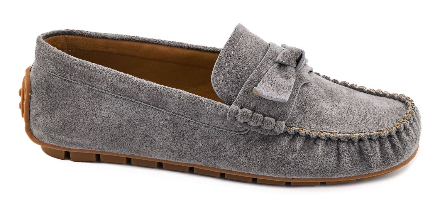 Corkys Driving Miss Daisy Grey Faux Suede Shoes