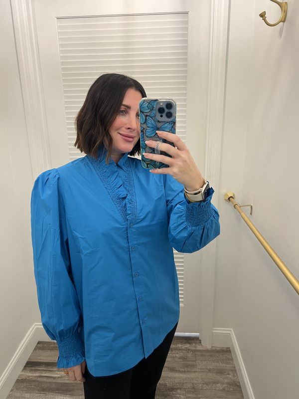Jade Smocked Collar Blouse
