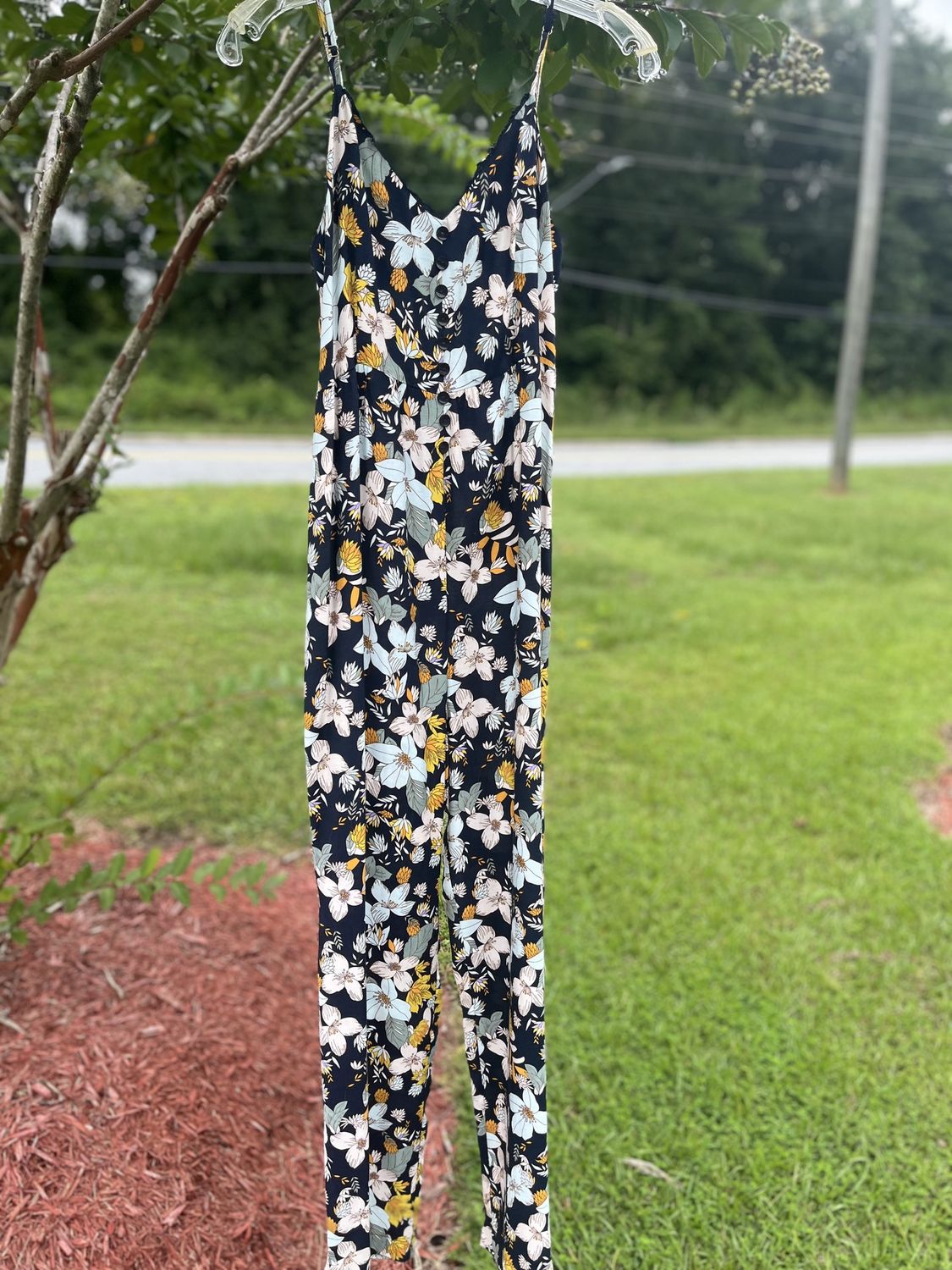 Navy Floral Tank Jumper