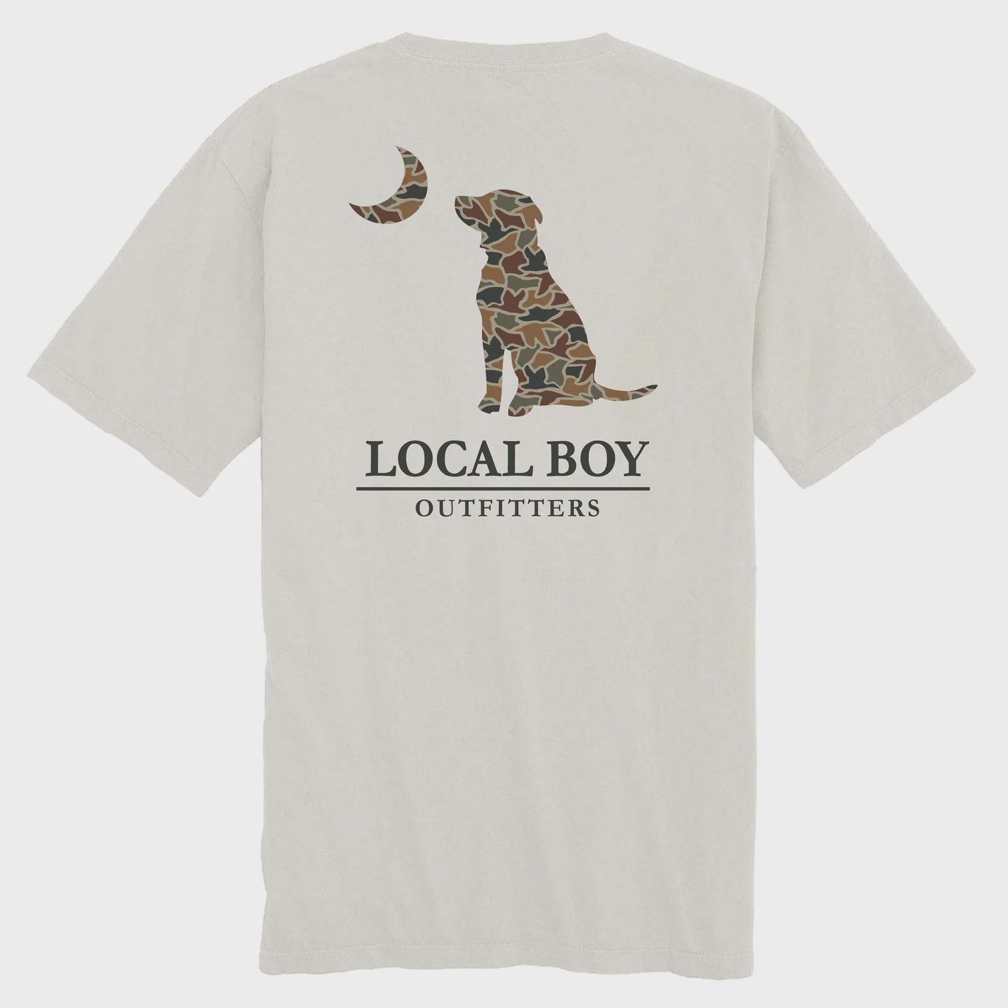 Local Boy Outfitters Silver Duck Camo Dog &amp; Moon SS Tee
