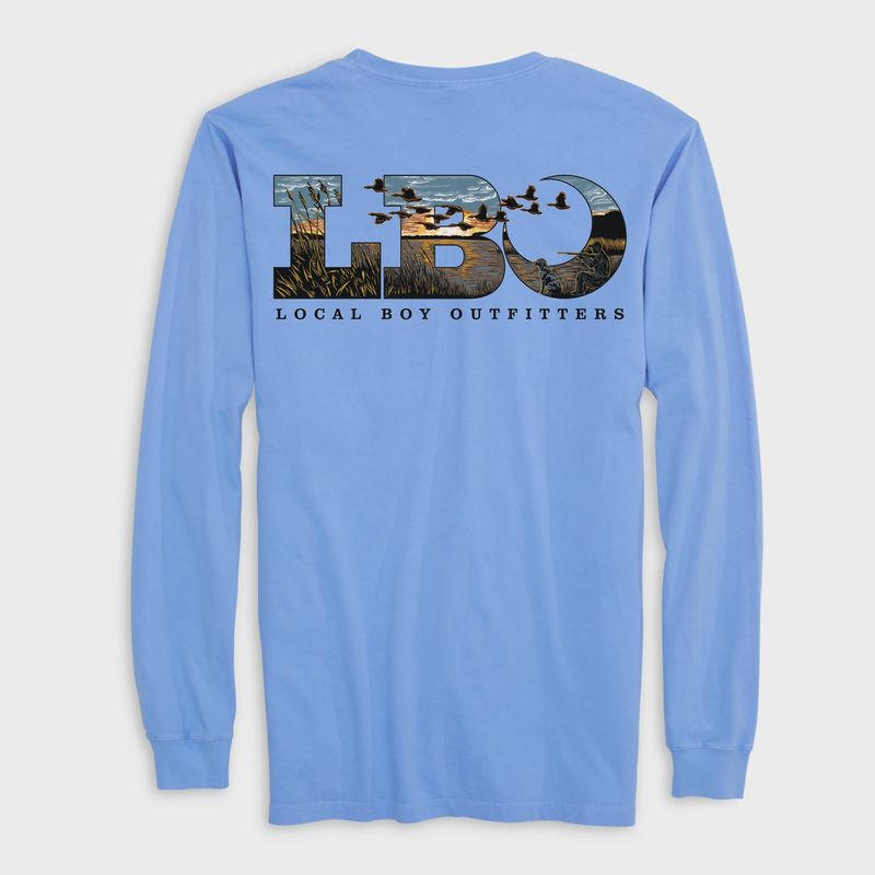 Local Boy Washed Denim LBO Marsh Scene LS Tee