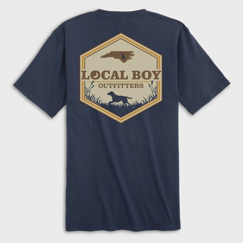 Local Boy Outfitters China Blue North Carolina Hexagon State SS Tee